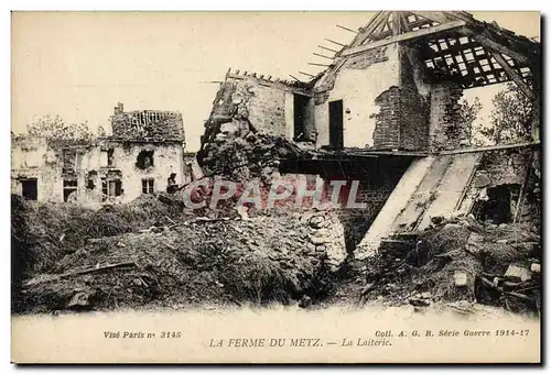 Cartes postales La ferme de Metz La laiterie Militaria