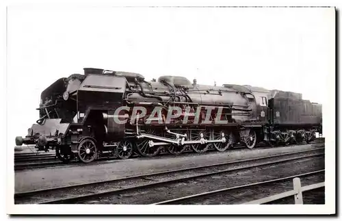 Cartes postales Train Locomotive 241 P Tender 34 P