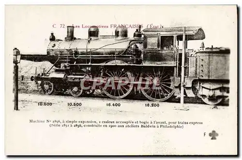 Ansichtskarte AK Train Locomotive Machine 2856