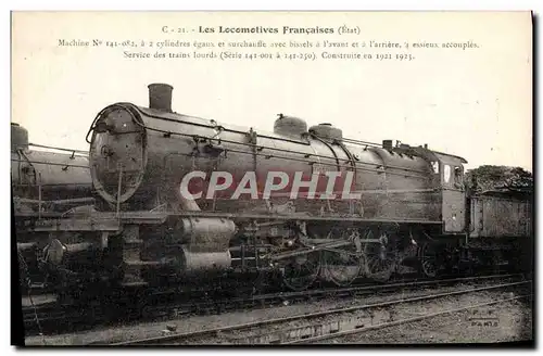 Cartes postales Train Locomotive Machine 141 082