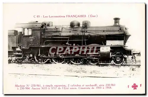 Ansichtskarte AK Train Locomotive Machine 230 961 Etat Saxon Saxe Sachsen