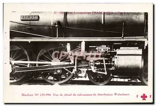 Ansichtskarte AK Train Locomotive Machine 230 994 Vue de detail du mecanisme de distribution Walschaert