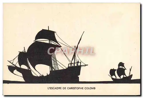 Cartes postales Bateau Voilier L&#39escadre de Christophe Colomb