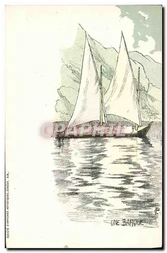 Cartes postales Bateau Voilier Une barque