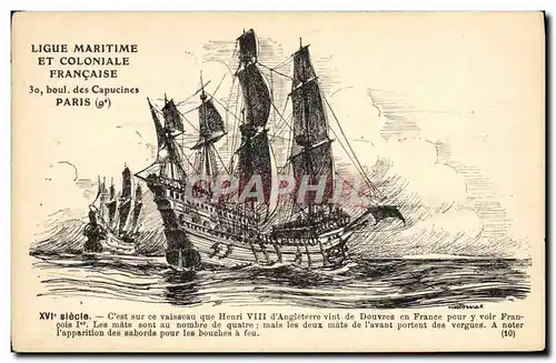 Cartes postales Bateau Voilier Vaisseau