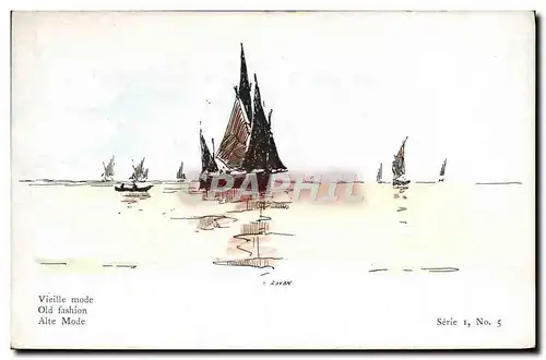 Cartes postales Bateau Voilier Vieille mode