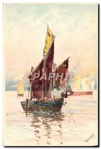 Cartes postales Bateau Voilier Peche