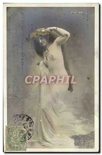 Ansichtskarte AK Femme Nu erotique Phryne