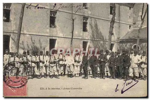Cartes postales Militaria Caserne Avant l&#39exercice