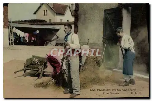 Cartes postales Militaria Caserne Une corvee