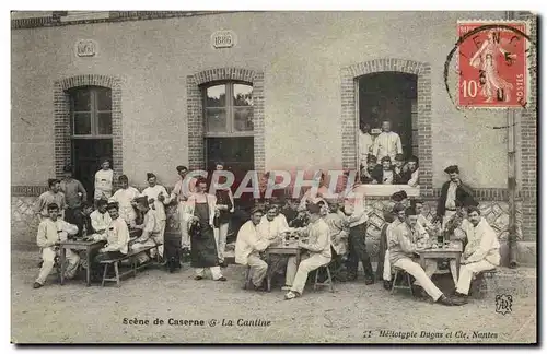 VINTAGE POSTCARD Militaria Barracks the canteen�