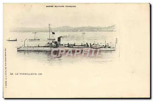 Cartes postales Bateau de guerre Le Torpilleur 198