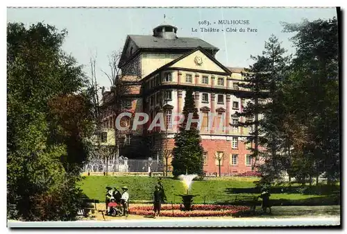 Ansichtskarte AK Mulhouse Le Theatre Cote du parc