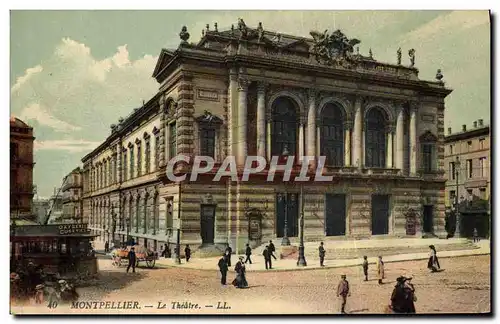 Cartes postales Montpellier Le Theatre Tramway