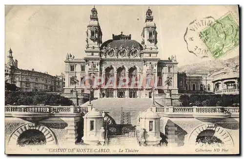 Cartes postales Theatre Casino de Monte Carlo monaco