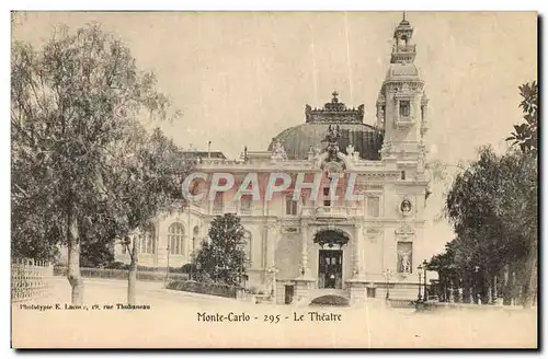Cartes postales Theatre Monte Carlo Monaco