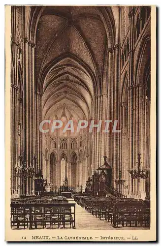 Cartes postales Meaux La Cathedrale Interieur