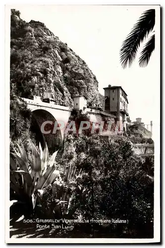 Cartes postales moderne Menton Grimaldi Ventimiglia Frontiera Ponte San Luigi