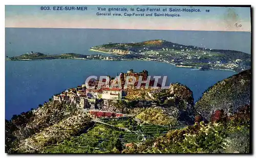 Ansichtskarte AK Eze sur mer Vue generale Le Cap Ferrat et Saint Hospice