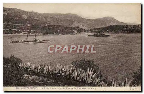 Cartes postales Villefranche La Rade Vue Prise du Cap de la Rascasse Bateaux