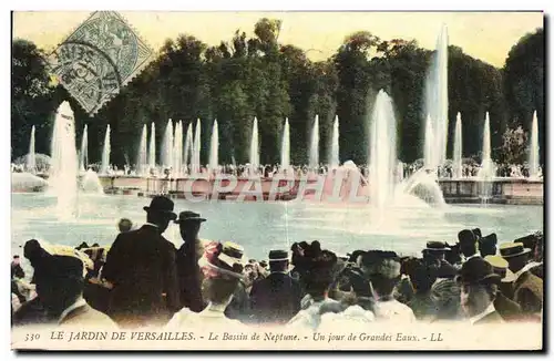 Ansichtskarte AK Versailles Le Bassin Neptune Un Jour de grandes eaux