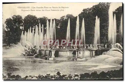 Cartes postales Versailles Les Grandes Eaux Au Bassin de Neptune