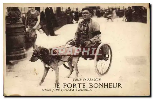 Cartes postales Chien Chiens Tour de France Ke porte bonheur