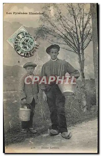 Cartes postales Folklore Lait Pyrenees Jeunes laitiers Enfants