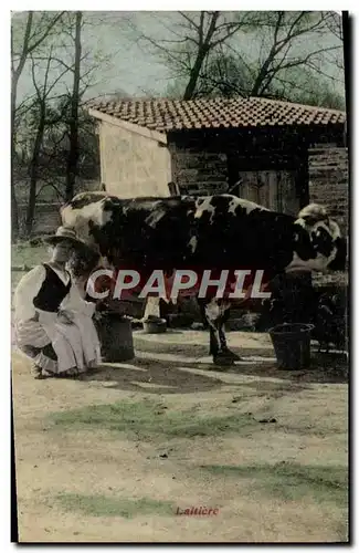 Cartes postales Folklore Lait Femme Laitiere Vache