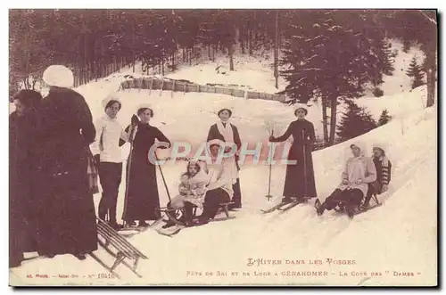 Cartes postales Sports d&#39hiver Ski Vosges Fete de ski et de lige a Gerardmer Le cote des dames