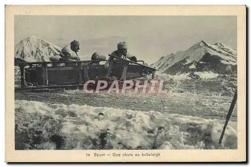 Cartes postales Sports d&#39hiver Ski Une chute en bobsleigh