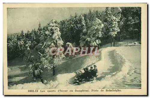Cartes postales Sports d&#39hiver Ski Les sports d&#39hiver en Dauphine Piste de Bobsleighs