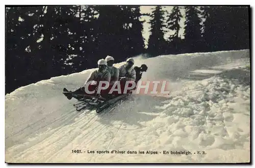 Ansichtskarte AK Sports d&#39hiver Ski en Bobsleigh en vitesse