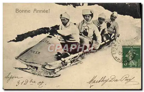 Cartes postales Sports d&#39hiver Ski Luge