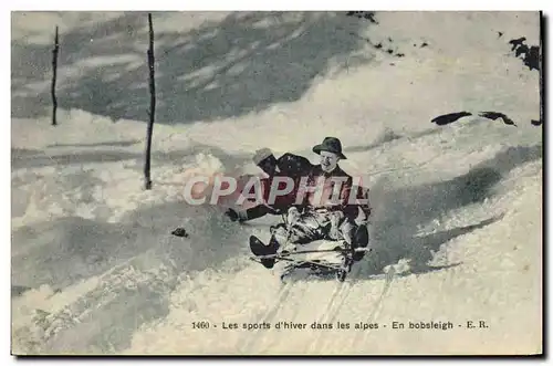 Cartes postales Sports d&#39hiver Ski En Bobsleigh