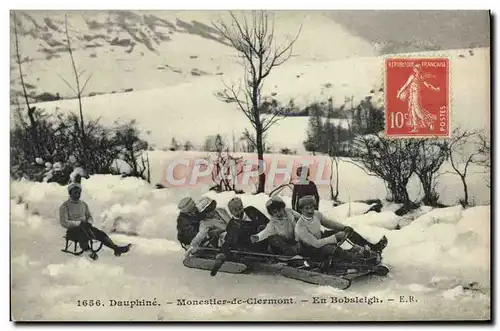 Cartes postales Sports d&#39hiver Ski Monestier de Clermont En Bobsleigh