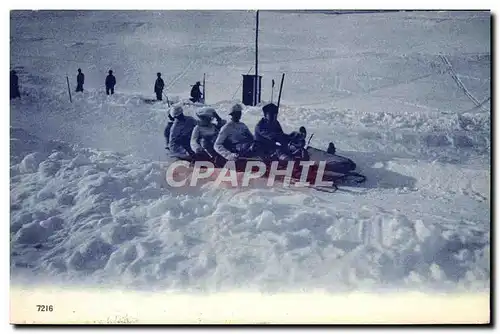 Ansichtskarte AK Sports d&#39hiver Ski Bobsleigh