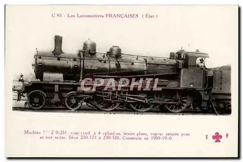 Cartes postales train Locomotive Machine 290 25