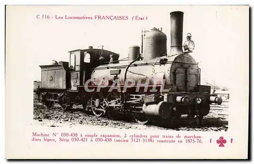 Cartes postales train Locomotive Machine 030 438