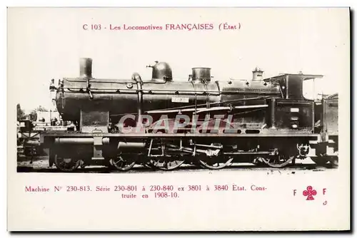 Cartes postales train Locomotive Machine 230 813