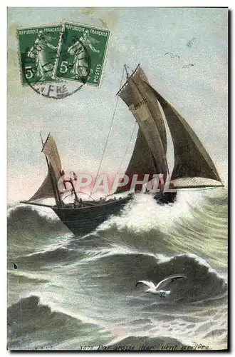 Cartes postales Bateau Voilier peche