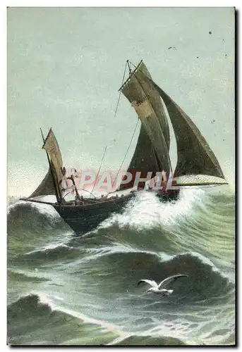 Cartes postales Bateau Voilier peche