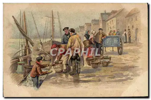 Cartes postales Bateau Voilier Peche Pecheur