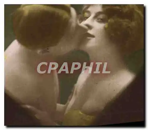 Ansichtskarte AK Nu erotique Femme Coeur