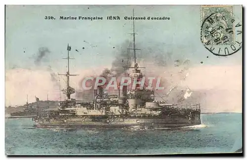 Cartes postales Bateau de guerre Iena Cuirasse d'escadre