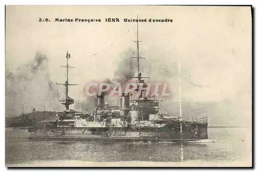 Cartes postales Bateau de guerre Iena Cuirasse d&#39escadre