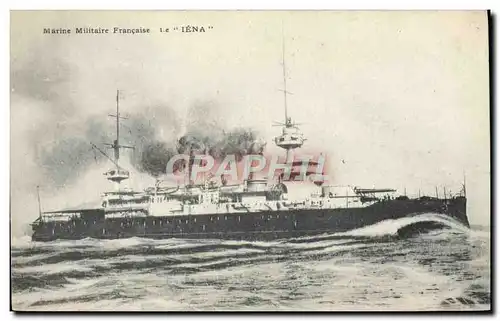 Ansichtskarte AK Bateau de guerre Iena Cuirasse d&#39escadre