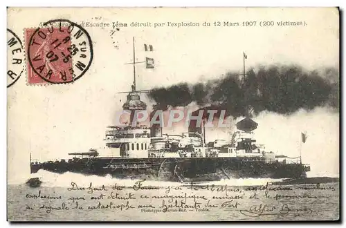 Cartes postales Bateau de guerre Iena Cuirasse d&#39escadre