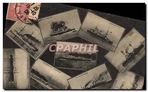 Cartes postales Bateau de guerre Cuirasse Louis Jeanne d'Arc Iena Formidable