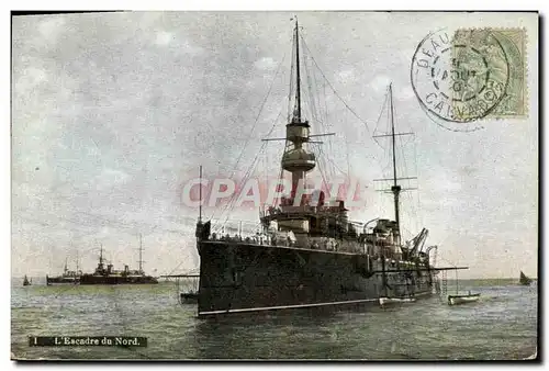 Cartes postales Bateau de guerre L'escadre du Nord